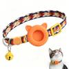 Cat Accessory Custom Reflective Pet Cat Collar for Airtag Protective Holder Silicone WaterProof Air Tag Case Collar with Bell