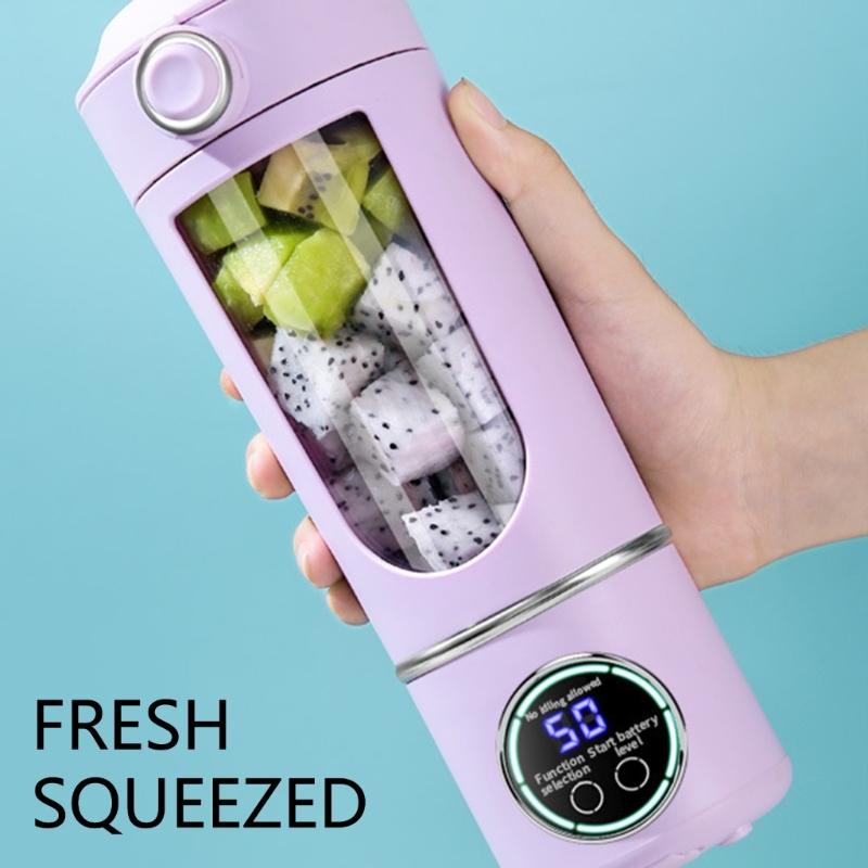 700ml Smoothie Blender Portable USB Rechargeable Juicer with High Speed Motor Mixing Cup for Protein Shakes and Juices