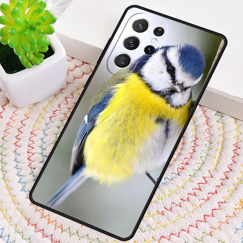 Garden Birds Blue Tit Silicone Phone Case For Samsung Galaxy Note 10 Pro S26 S25 S24 S23 S22 S21 Plus S25Ultra Capa Cover