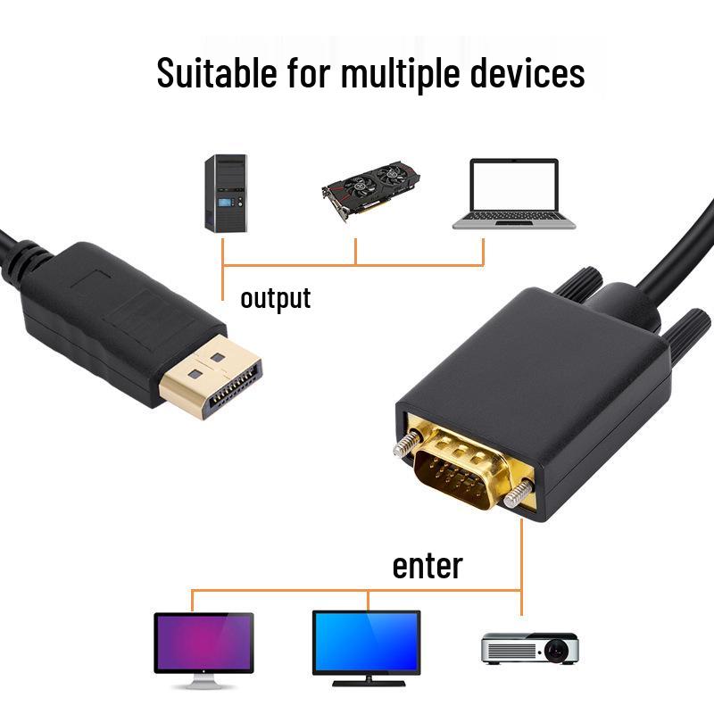 1.8m DisplayPort to VGA Adapter Cable - DP to VGA Monitor Converter