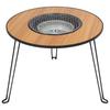 Clear Series Outdoor Camping Wood Grain Tea & Grill Table