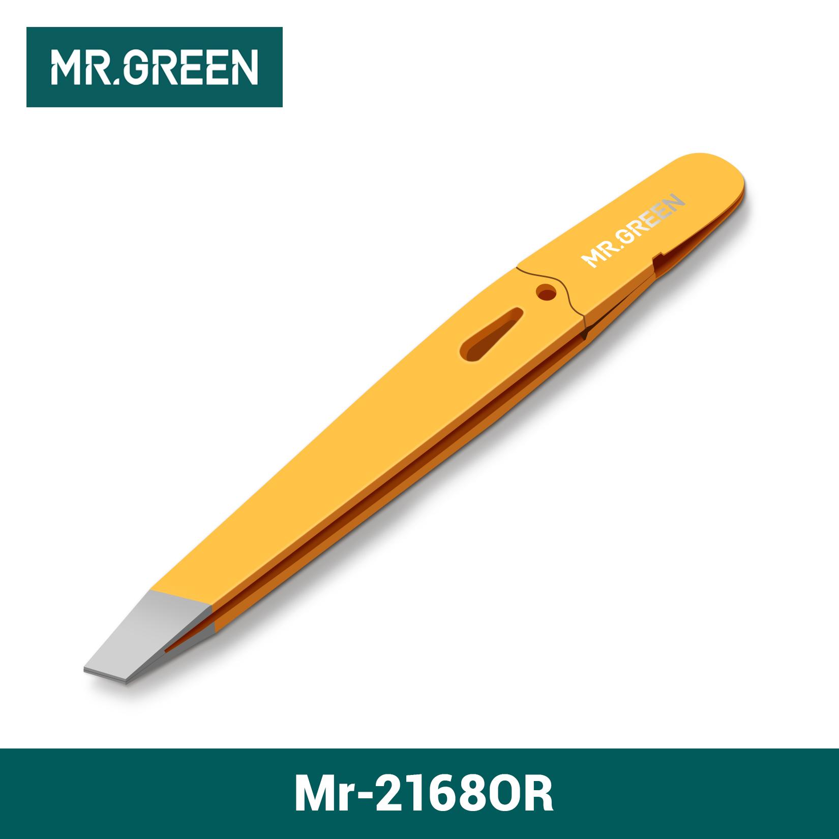 

MR.GREEN Пинцет для бровей, красочный, красивый, съемник тонких волос, инструменты для макияжа, наклонные зажимы для бровей из нержавеющей стали, удаление оранжевый