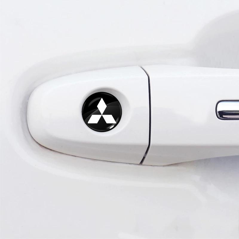 Car Lock Keyhole Stickers Door Lock Protect Car 3D Stickers For Mitsubishi ASX I200 Outlander Pajero Eclipse Lancer