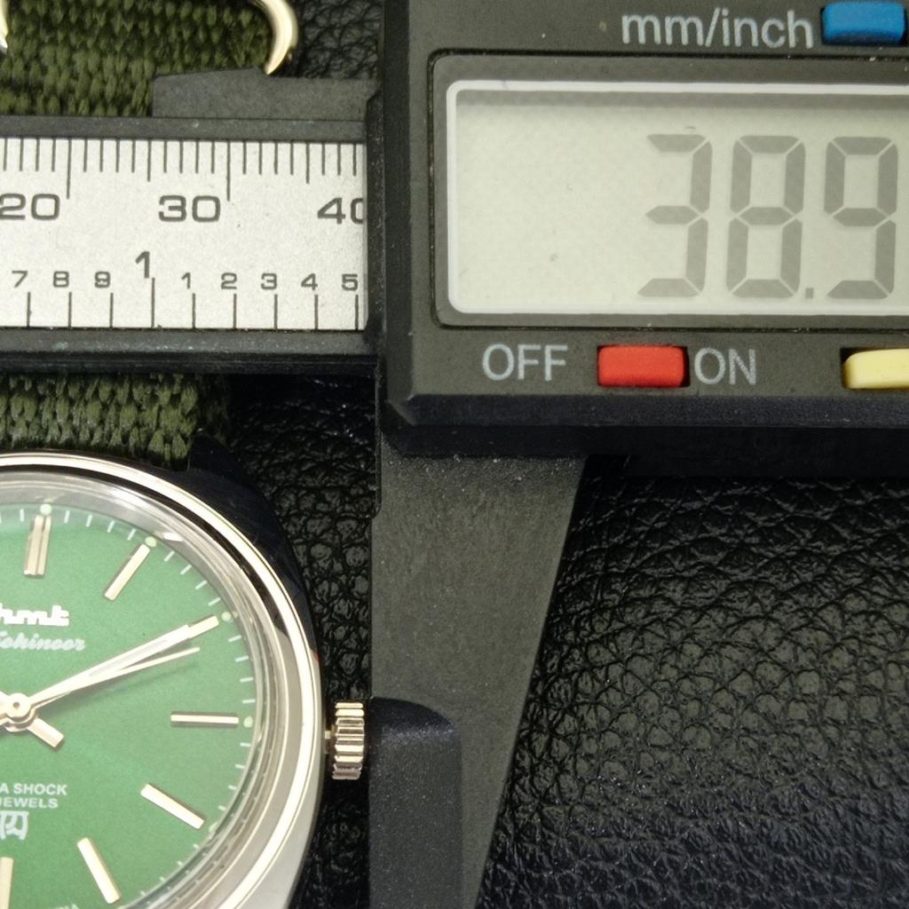 INDIAN VINTAGE HMT KOHINOOR HAND-WINDING MENS GREEN COLOR DIAL WATCH A440967-4