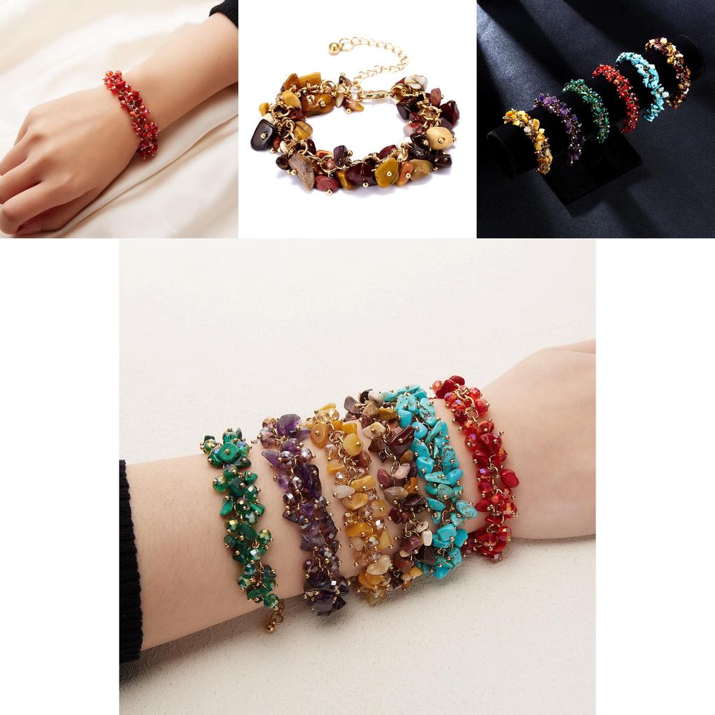 Crystal Beaded Bracelet For Men And Women With Geometric Design For Travel Gift