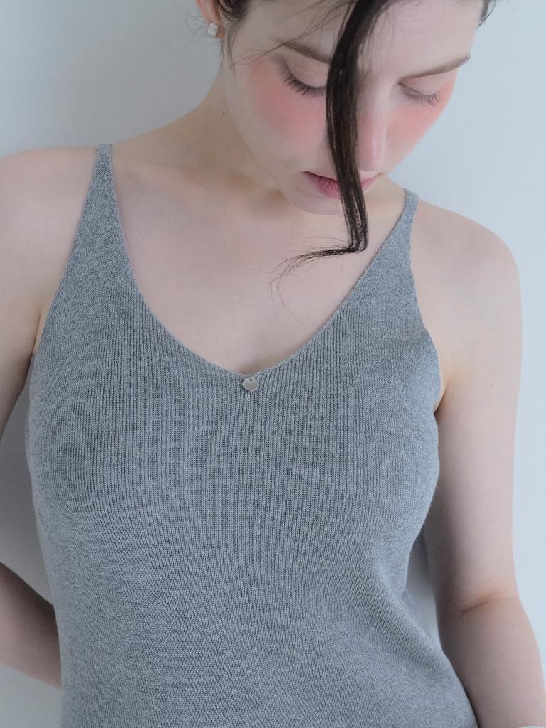 Mejongleuhaleu Step Sleeveless Knit Long Dress 3 Colors