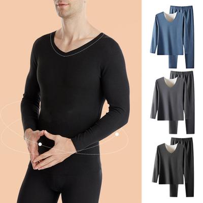 Men's Thermal Underwear Fleece Lined Long Johns Set Winter Warm Base Layer