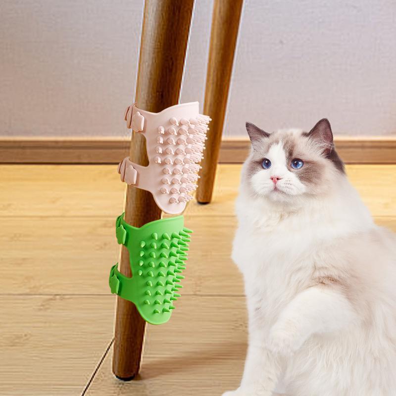 Cat Corner Brush Wall Brush For Cats Pet Self Groomer Cat Wall Scratcher Wall Brush For Cats Universal Silicone With Adjustable