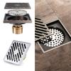 Anti Odor Floor Drain Square Hair Strainer 100*100mm Antique Linear Floor Drain  Bathroom Toilet