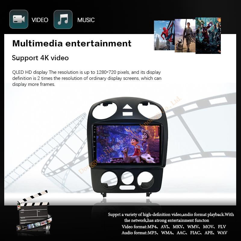 9.0Inch Car Multimedia Player For Volkswagen Beetle 2000-2011 GPS Navigation Radio Android12 8+128G 8Core CarPlay 4G 360Camera