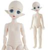Chubby Elf Doll 30cm 22-Joint White Body Elf Doll for Customization Photography DIY Plastic Articulated Jointed Elf Toy for Collectors & Kids Role