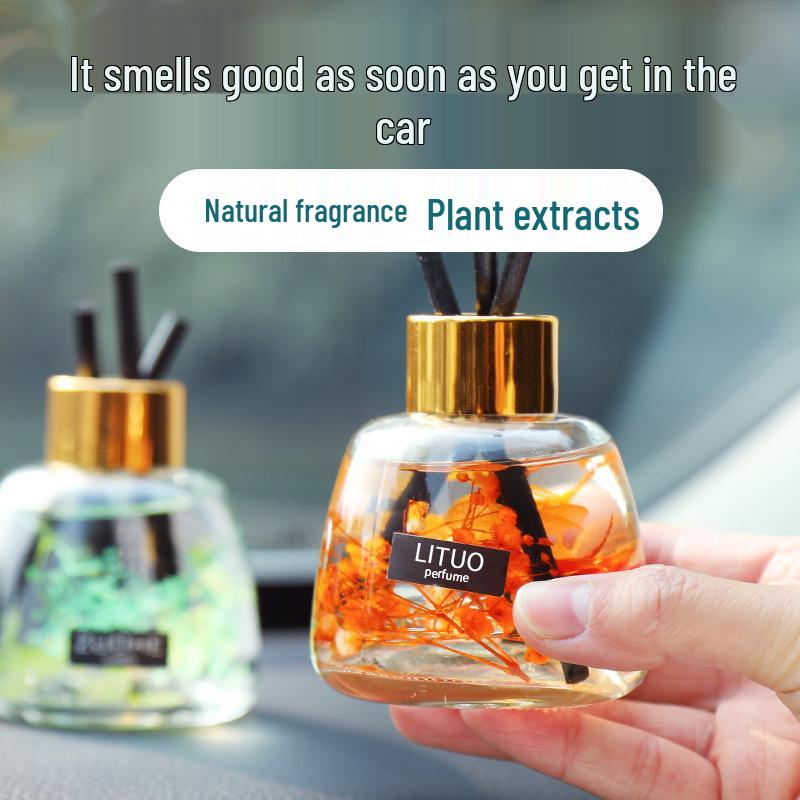 120ml Everlasting Flower Car Perfume: Long-lasting, Light Fragrance Seat Ornament for Car Interiors, Flameless Aromatherapy, Perfect for Ladies