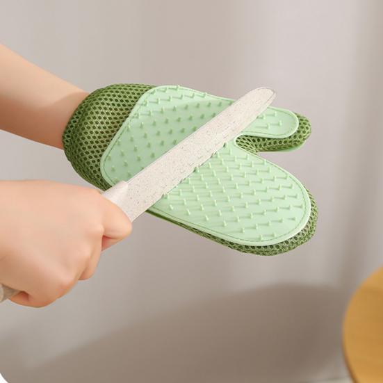 Pet Hair Remover Glove Double-Sided Reusable Hair Removal for Clothing Furniture Carpets Silicone Cat Dog Grooming Mitt for Bathing Massage Shedding