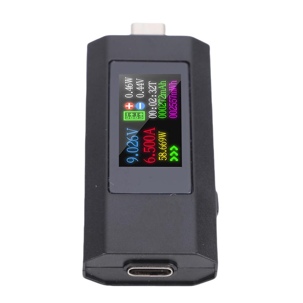 USB C  0-6.5A 0-195W Voltage Current Power Capacity  Color Screen Type C Multimeter for 3C Digital Products