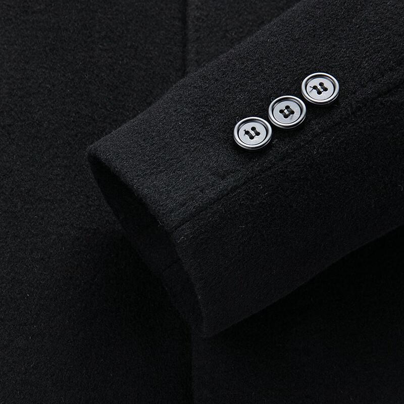 FAPAI Men's Business Wool Blend Overcoat