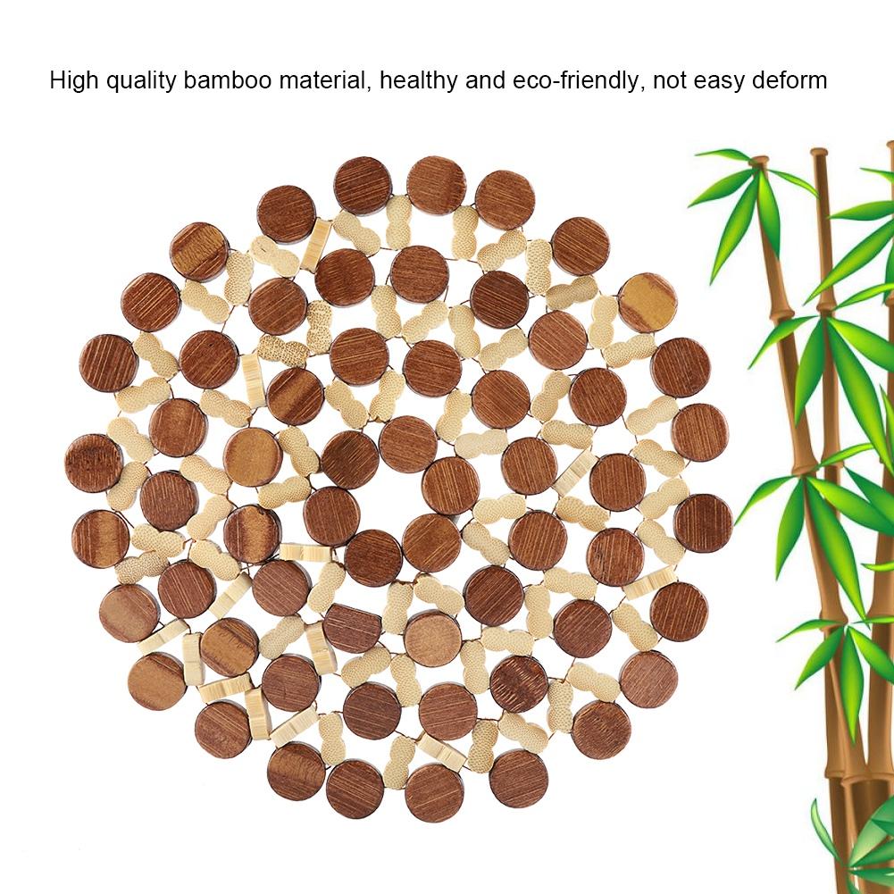 Round Bamboo Cup Pot Dish Pad Holder Heat Resistant Table Mat Placemat