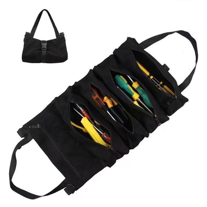 Heavy Duty Roll Up Tool Bag 5 Pocket Handtools Roll Organizer Waterproof Tool Pouch for Handheld Convenience Durable Handbag