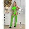 Sex underwear black sexy suspender backless hollow open net clothes one-piece jacquard