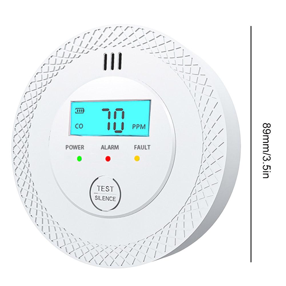 

1-5Pcs CO Alarm Sensor with LEDs Carbon Monoxide Alarm Detector Battery Powered Smoke Carbon Monoxide Detector Alarm for Home