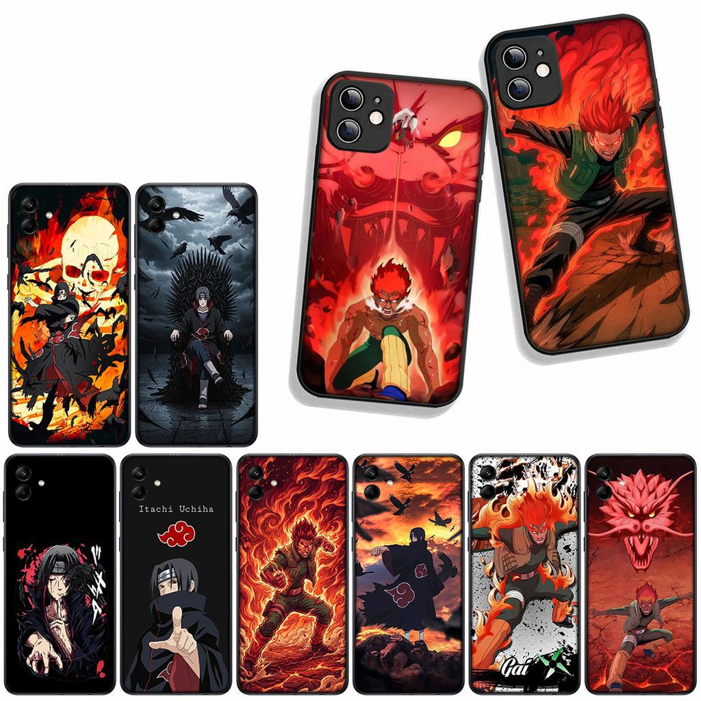 for Samsung Galaxy A55 A54 A25 A36 A17 A26 A35 A33 A34 A14 A37 S8 S9 S20 S21 FE S10 Plus Case Might Guy Narutos Uchiha Itachi