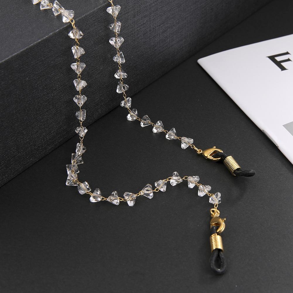 Women Crystal Beads Sunglasses Glasses Chains Lanyards Neck Strap Rope Eyewear Cord Holder Accessories Mask Chain