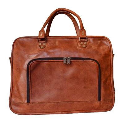 Leather Messenger Laptop Bag | Leather Briefcase Office Bag | Leather Vintage Brown Crossbody Bag | Leather Satchel For Men And Women