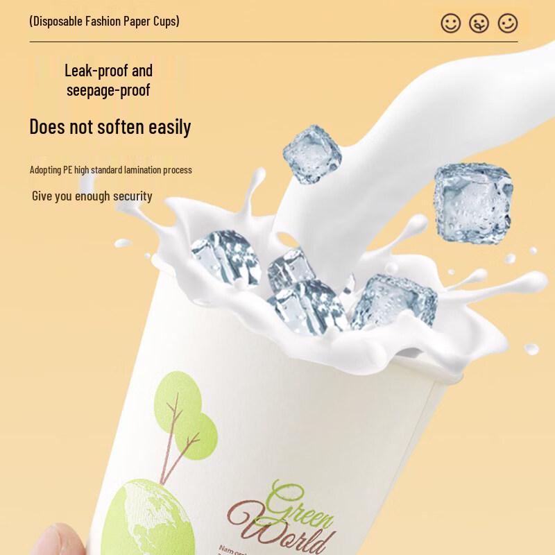 ZISIZ 100-Count Thickened Disposable Paper Cups