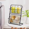 Kitchen Vegetable Storage Shelf Black Floor To Ceiling Multi-layer Vegetable Rack Household Vegetable and Fruit Storage Basket