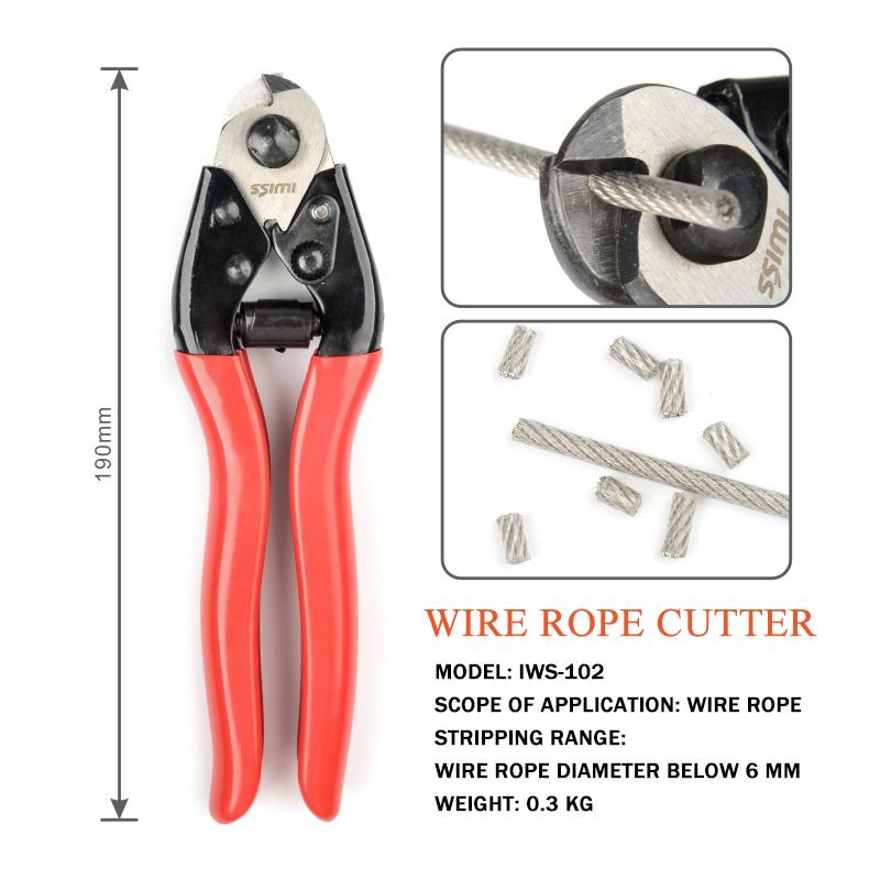 IWS-1608M Wire Rope Crimping (Hand Swage) Tool for Swaging Copper and Aluminum Oval Sleeves and Stop Sleeves from 1.58-3.5mm