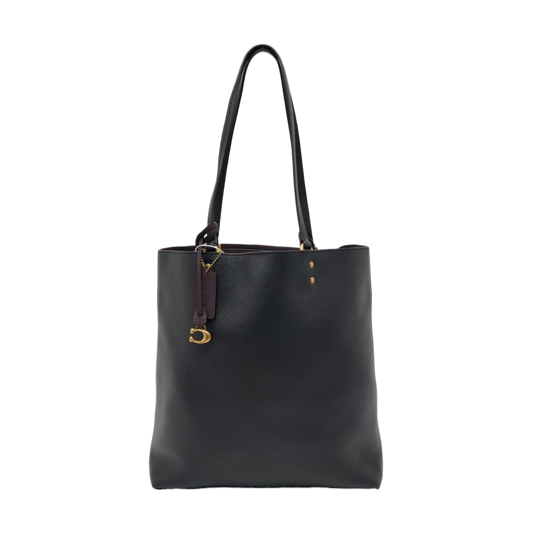 [Pre-Owned] Black Leather Handbag - Excellent #1MQJI1K ONE SIZE