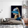 Girl with a Pearl Earring Funny Art Paintings Print On Canvas Famous Art Re-creation Classical Girl with Balloon Art Pictures