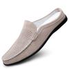 Italské luxusní pánské pantofle Luxusní mokasíny z pravé kůže Pánské ležérní protiskluzové poloviční nazouváky Letní móda Polobotky Pánské