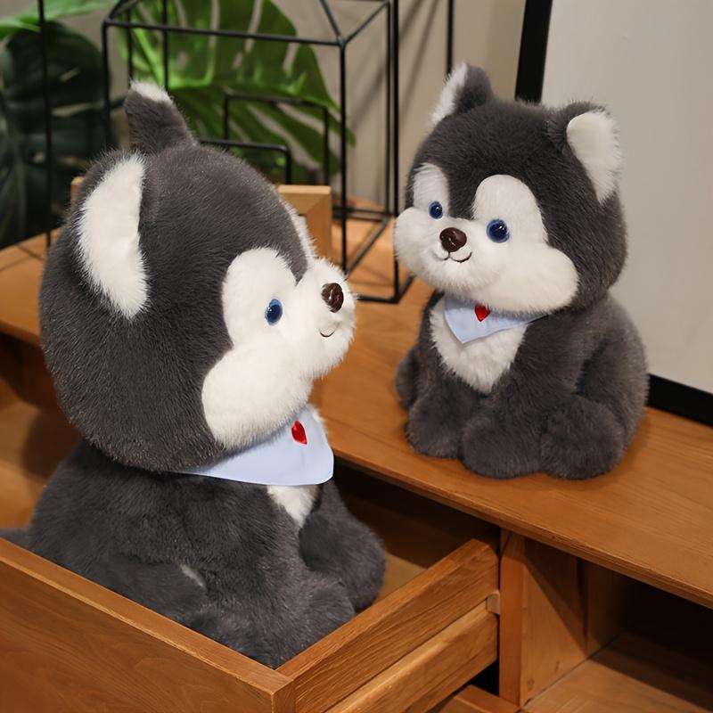 Cute Cartoon Husky Dog Plush Toy, Super Soft Stuffed Animal, Perfect Cuddly Gift for Boys and Girls, Birthday Party or Holiday Home Decor