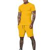 Mens Quick-Dry Athletic 2-Piece Set: Short Sleeve T-Shirt 5-Shorts Running Gym Workout