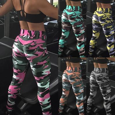 Damesmode Nauwsluitende legging met hoge taille, disruptieve patroonprint, slanke fitness