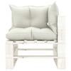 Day and Night - Day and Night Corner Sofa Made of Wooden Garden Pallets and Beige Cushions