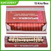 15 Kits 28Teeth Resin Denture Teeth Full Set Acrylic Denture Upper/Lower Shade A2/A3 False Tooth Dentistry Education Model