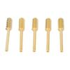 5PCS Nail Drill Small Barrel Bits Sets Polishing Nail Tungsten Steel Drill Bits Manicure Pedicure Grinding Tool Gold