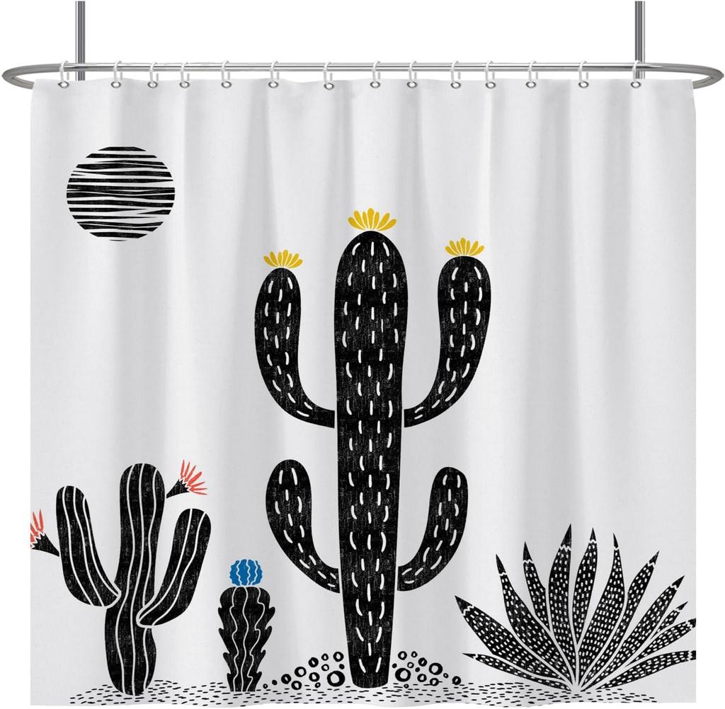 Black Grey Plant Leaves Shower Curtain Medieval Modern Abstract Bathroom Decorative Shower Curtain With Hooks 180X180Cm