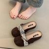 Baotou Women's Black Pig's Trotters and Half Slippers Female Summer Wear French Gentle Fairy Split-toed Small Fragrant Sandals Single Shoes