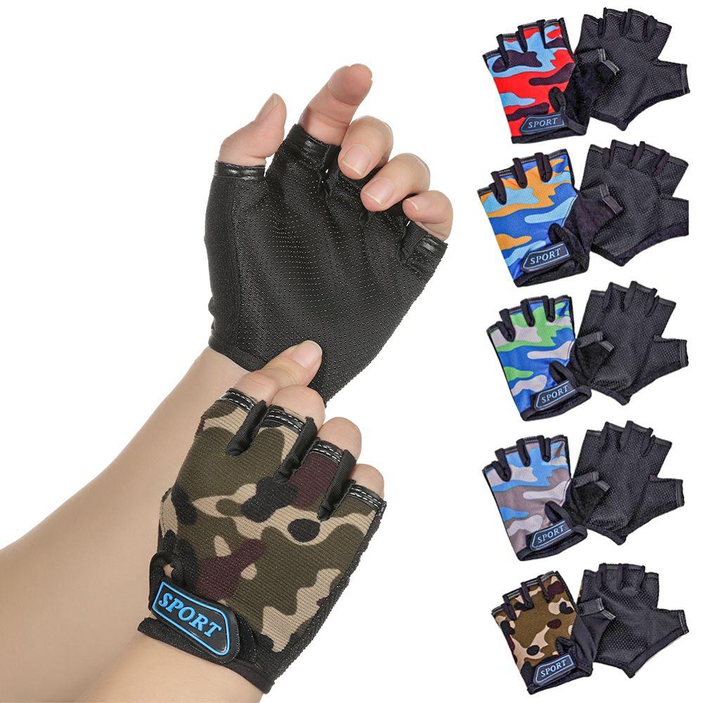 Cycling Non-slip Children's Bike Gloves Half Finger Mittens Child Bicycle Gloves Sports Riding Equipment