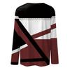 Women's Fashionable Casual Long Sleeved Printed Round Neck T-shirt Top