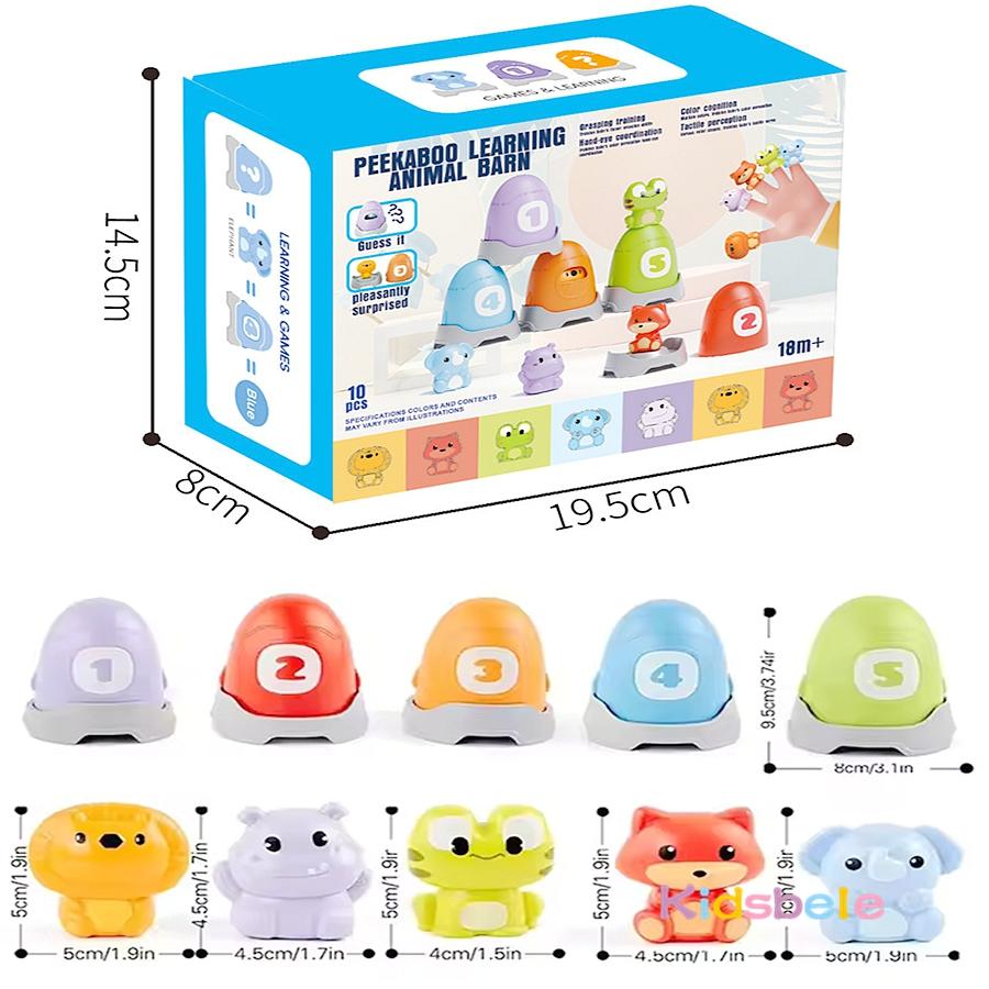 Montessori Guessing Animals Toy Matching Sorting Stacking Fine Motor Games Finger Pet Christmas Birthday Easter Gift for Toddler