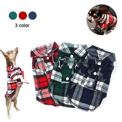Plaid Cotton French Bulldog Chihuahua Dog Vest Dogs Shirt For Small Medium Dogs Cats Pets Supplies