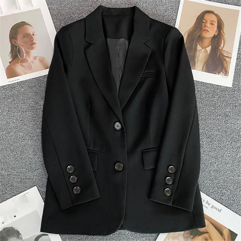 Ladies Fashion Casual Solid Color Loose Casual Business Blazer
