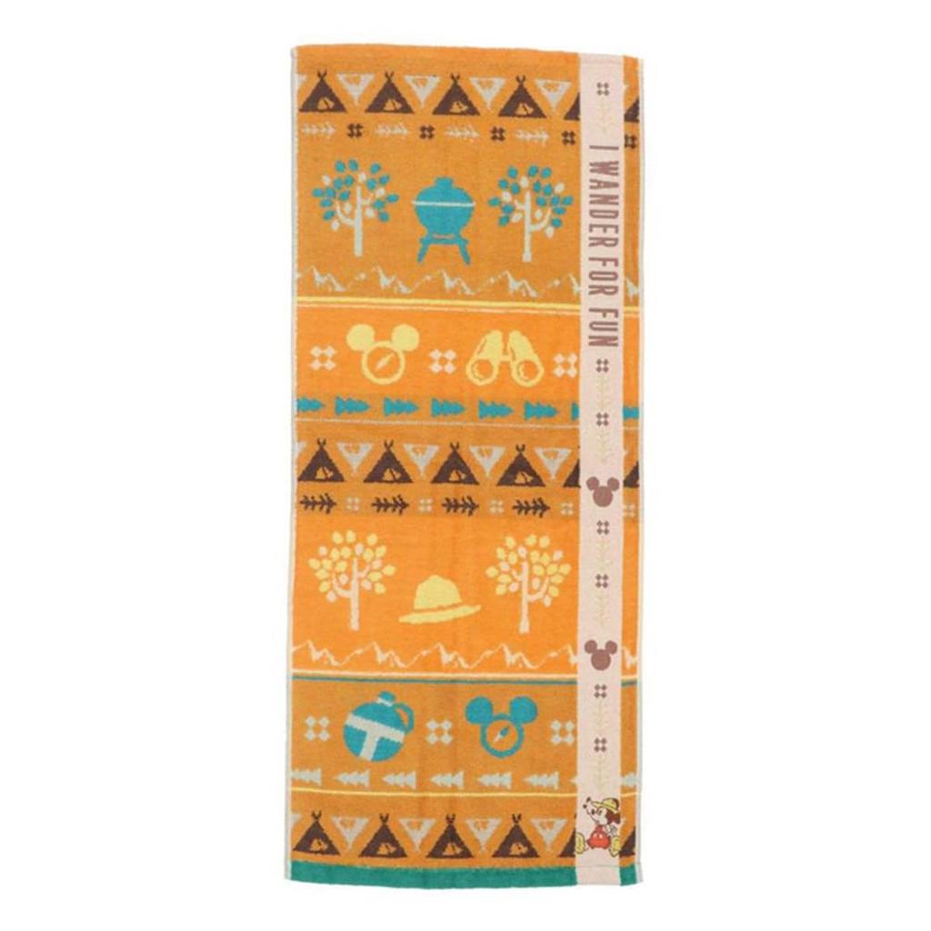 Marushin Face Disney Mickey Mouse Character Odor 2006034900 Towel, Walkseek, 100% Cotton, Design, Outdoor, Antibacterial, Resistant,