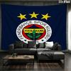 Fenerbahe Sports Club Custom Name Wall Tapestry Aesthetic Wall Hanging Printed Fabric Blanket Decorative Tapestries for Bedroom Living Room Home Decor