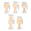 10pcs Unfinished Wooden Christmas Tree Painted Crafts Peg Dolls DIY Craft Graffiti Painting Blank Nursery Ornament Xmas Decor