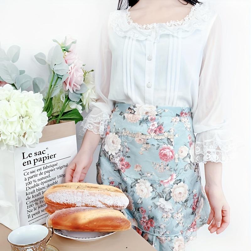 

New Waterproof Kitchen Apron For Women - Half-Length, Polyester, Perfect For Cooking & Gardening зелёный
