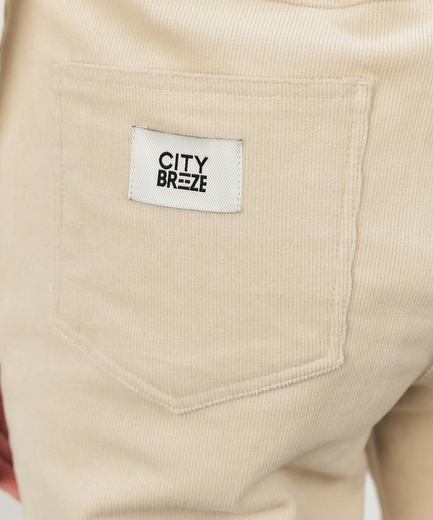 CITYBREEZE Corduroy Comfort Bootcut Pants_Cream